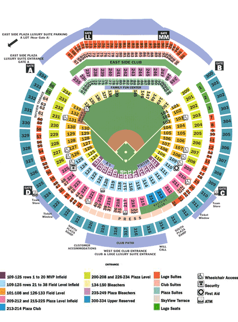 Seating Chart Oakland Athletics Tickets